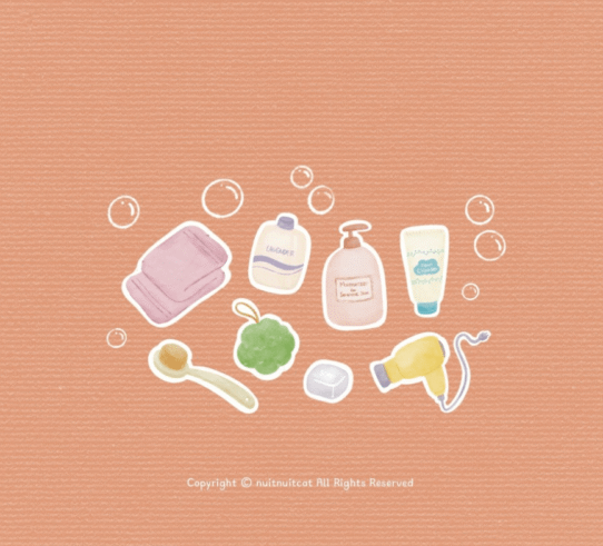 욕실 아이템 일러스트