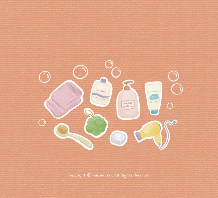 욕실 아이템 일러스트